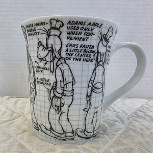 Goofy Mug‎ Walt Disney 90 Years Sketchbook Tea Coffee Cup Mug 12 oz Art